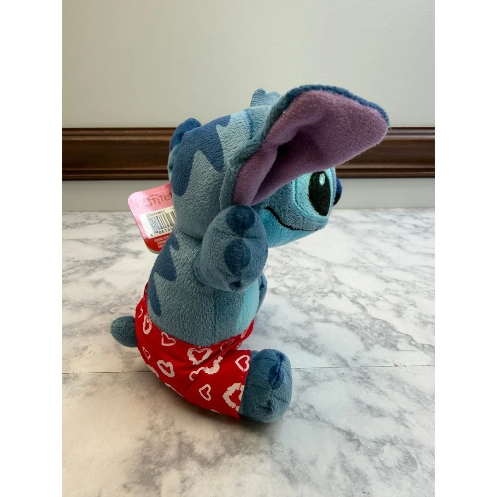 Disney Lilo and Stitch Plush Heart Swim Trunks Blue Just Play 2534KM01 7 Inch